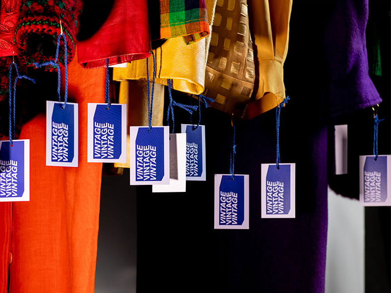 Branded tags for clothes.
