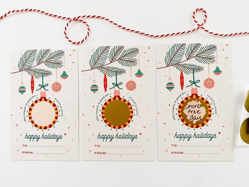 Scratch-off Christmas card idea