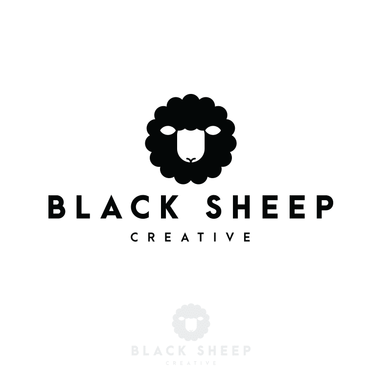 Logo color meaning: brown logo design for Black Sheep Creative
