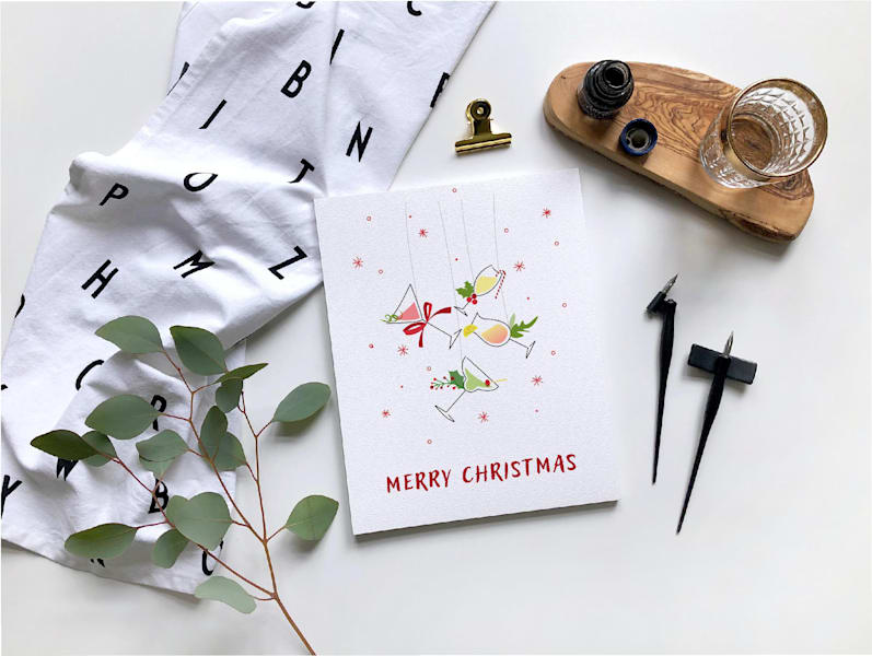 Illustrated holiday card design