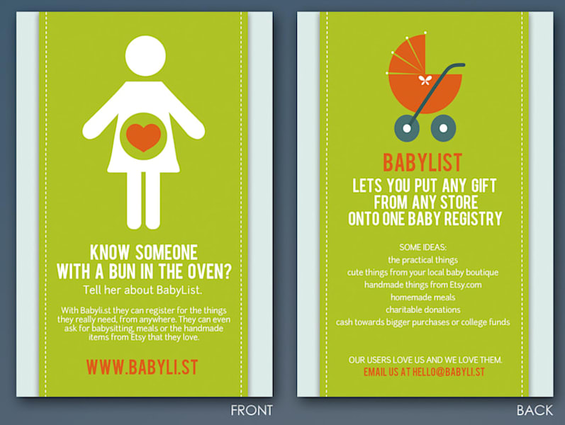 BabyList flyer design idea
