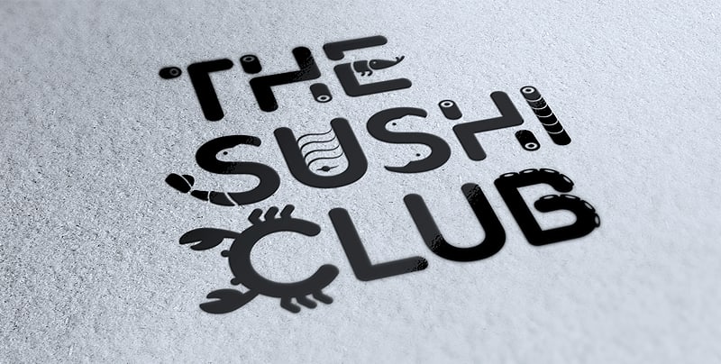 A unique, distinct logo design for a sushi restaurant