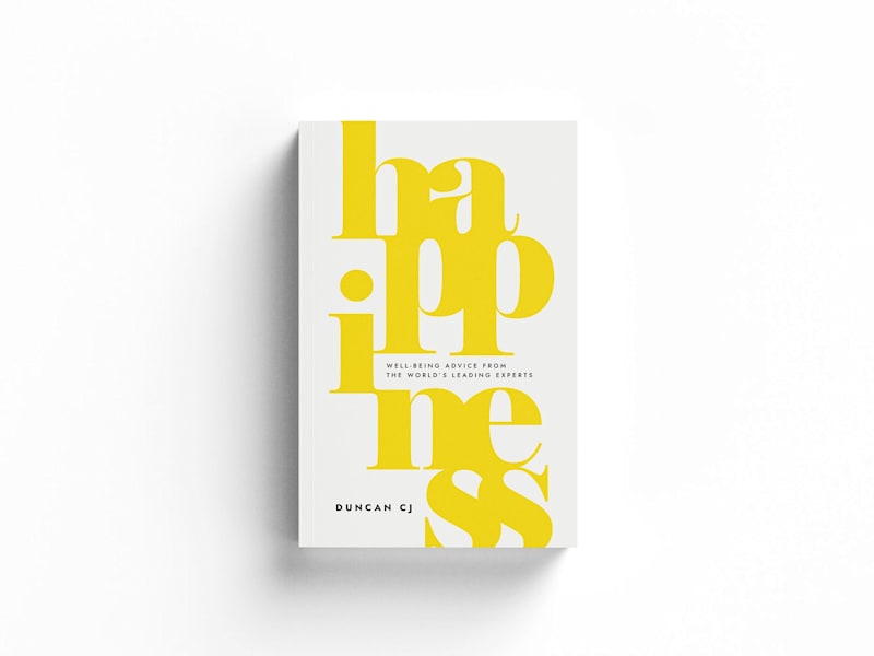 White book cover with Piercing Canary yellow text color trends
