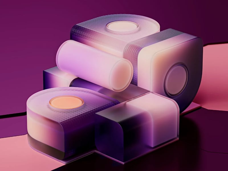 Light Skeuomorphism design trends 2026 geometric blocks