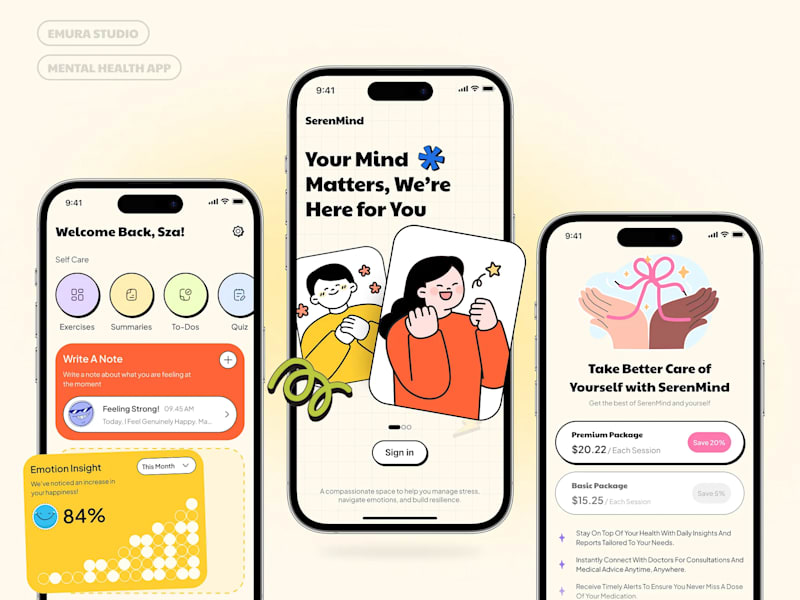 Cute-alism web design trend 2026 mental health app design