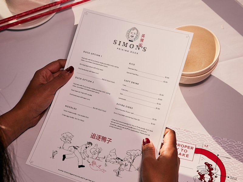 Un design de menu plat pour un restaurant chinois