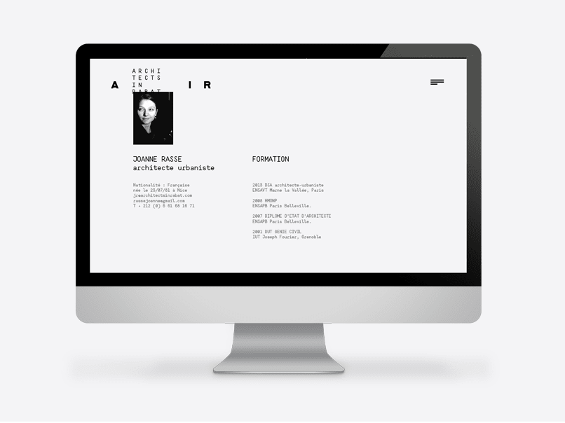 Clean and minimal website