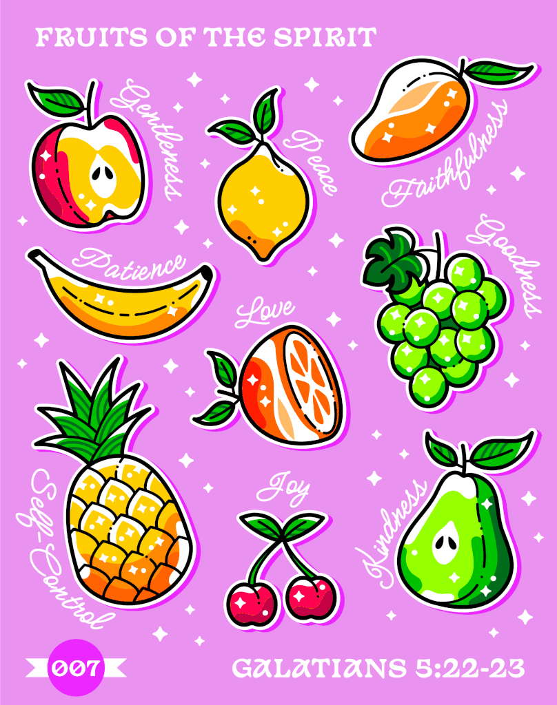 sparkle fruit stickers