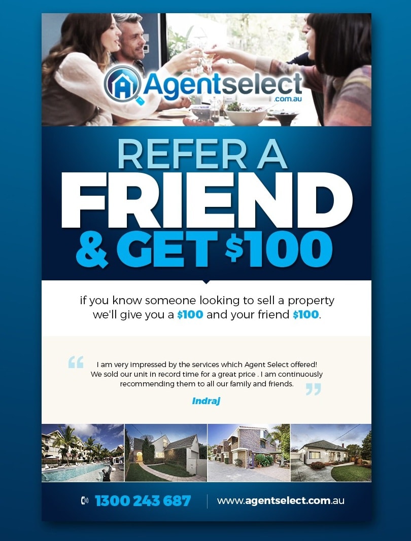 blue and white ad showing people at a negotiating table and white text