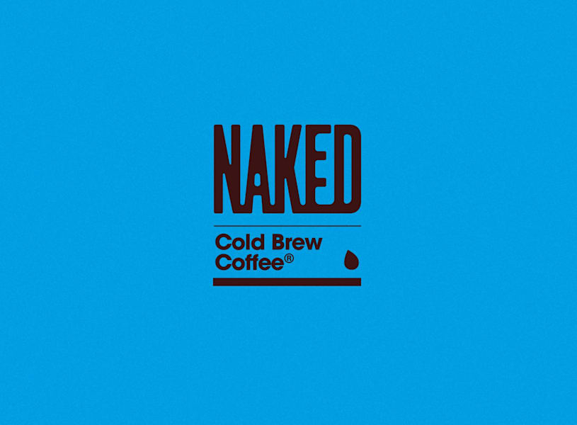 Naked cold brew coffee logo design