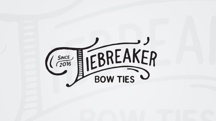Font design with vintage curved baselines for an apparel logo
