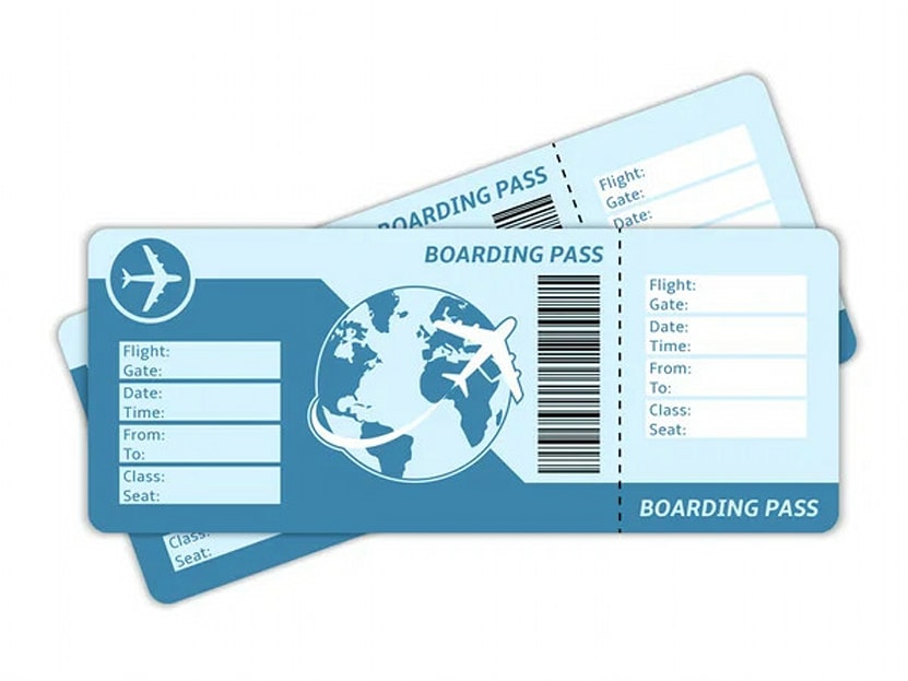 A vector image of a boarding pass
