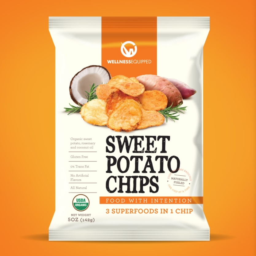 Sweet potato chips packaging