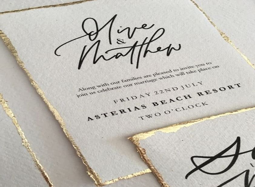Business card design using rough paper material