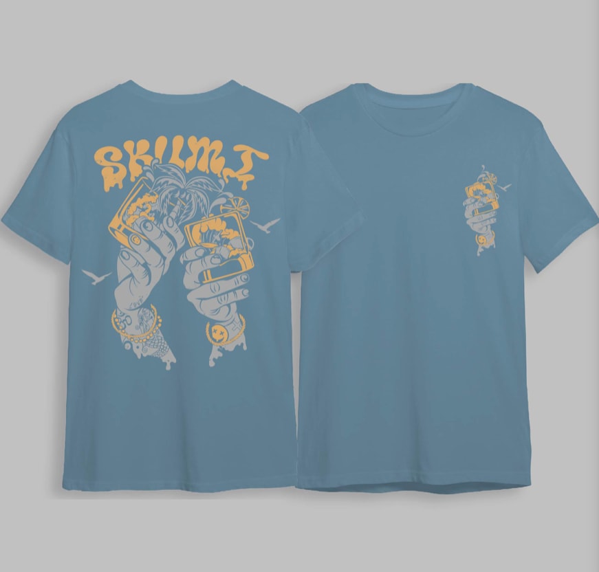 Surf-themed t-shirt design for a lifestyle brand