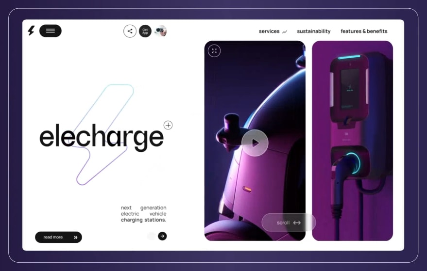 An example of a 2024 graphic design trend future fusion