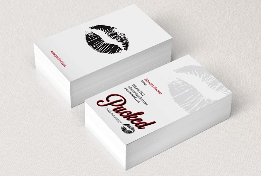 Pucked business card design