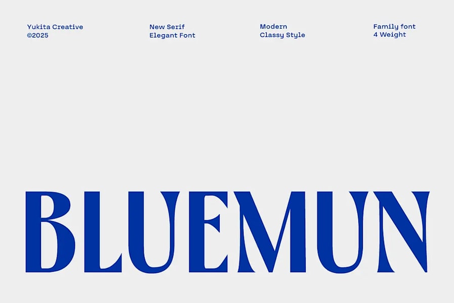 Bluemun serif font