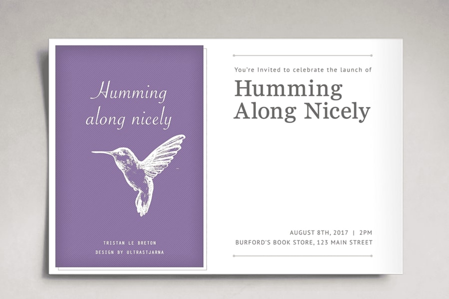 Event invitation postcard design