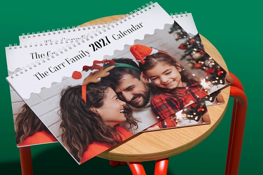 Custom 2027 calendar as a personalized Christmas gift for family.