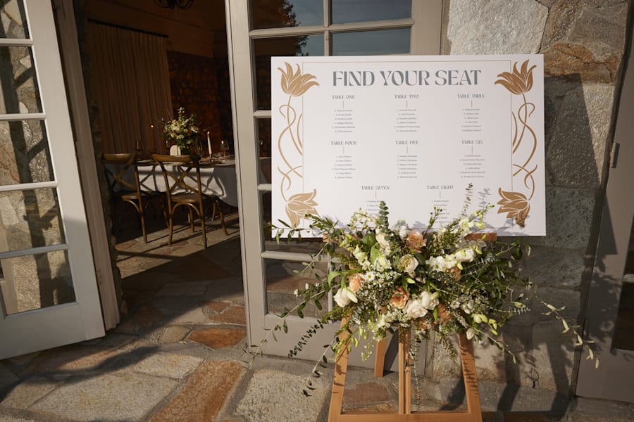 wedding reception seating chart
