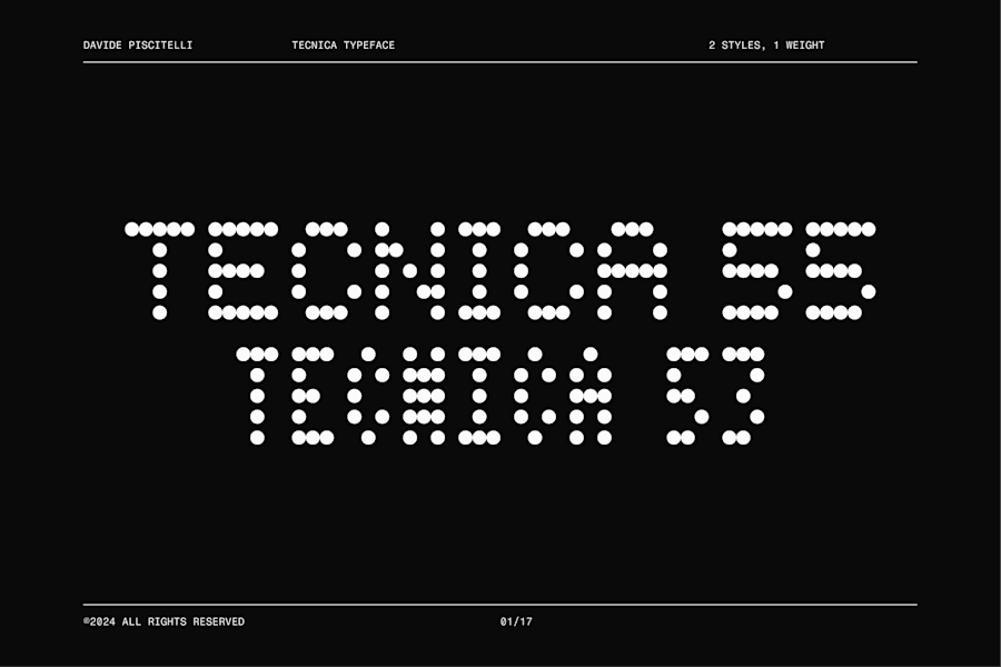 Tecnica - Free Dot Matrix Display Font