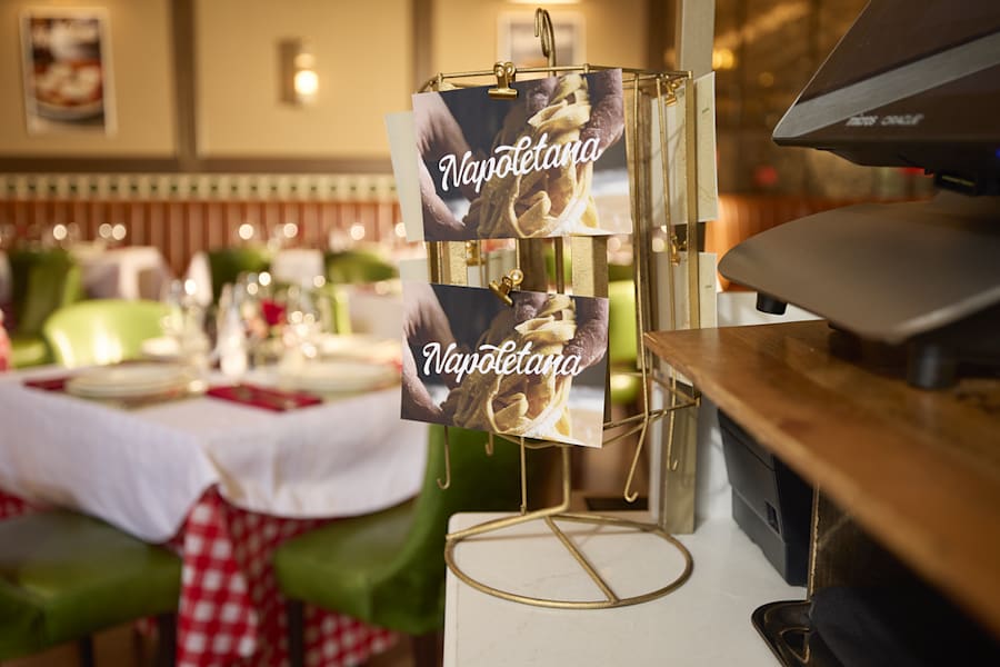 Postcard design for a restaurant business