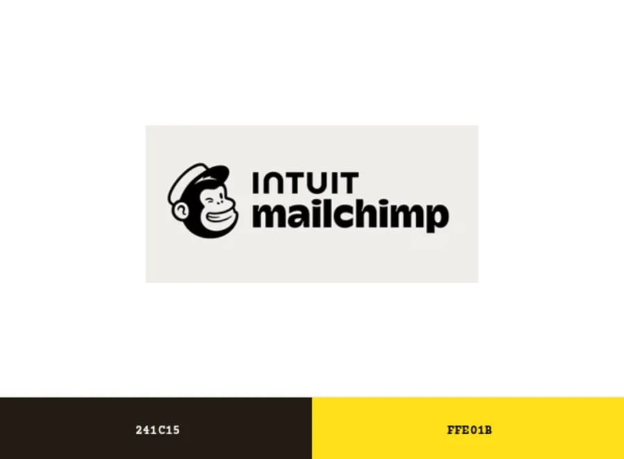 Mailchimp’s bright yellow adds friendliness and creativity to its branding.