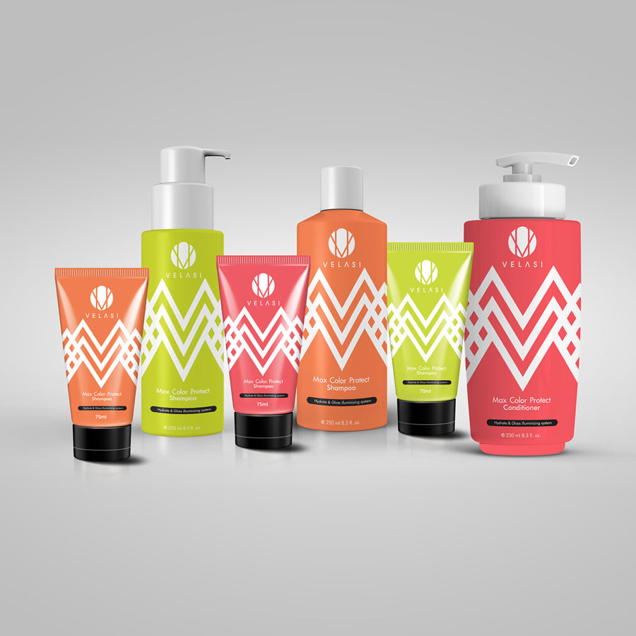 geometric tube design for a skincare business