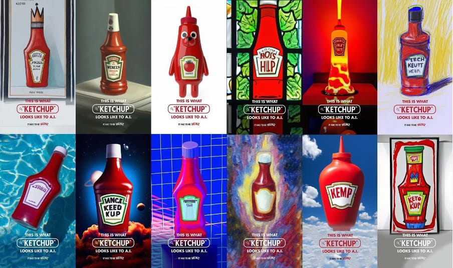 Heinz Gen Z marketing campaign using AI image generation