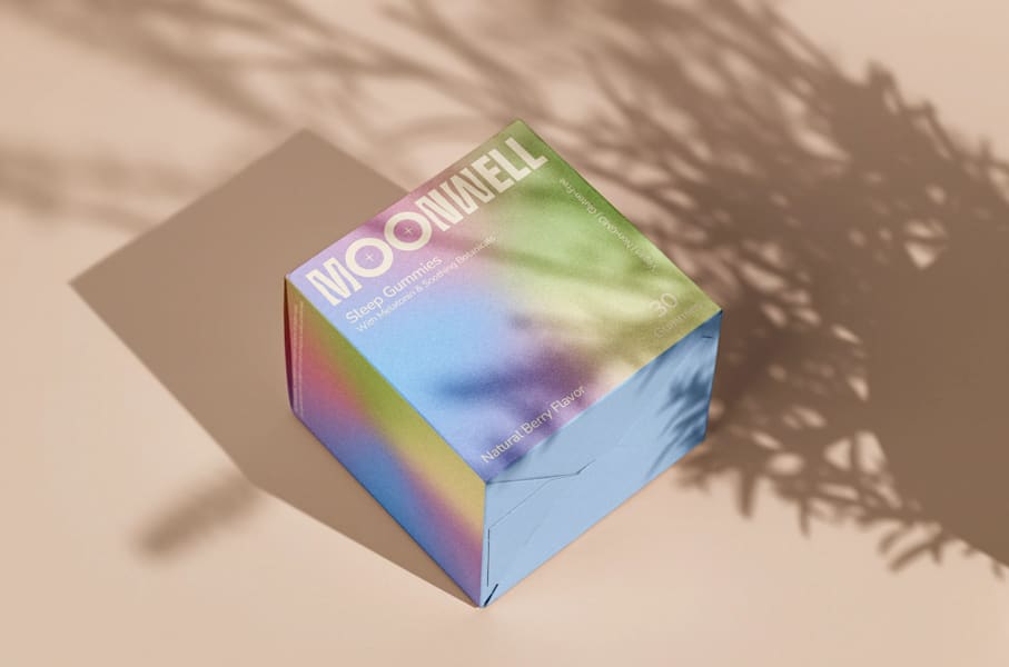 The Hyper-Bloom graphic design trend 2026 used in gummy packaging design