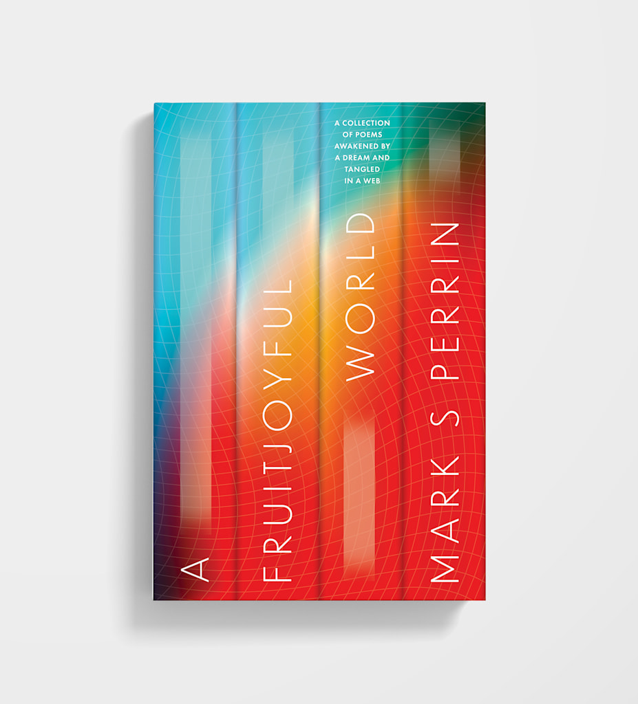 book cover with colours merging in together