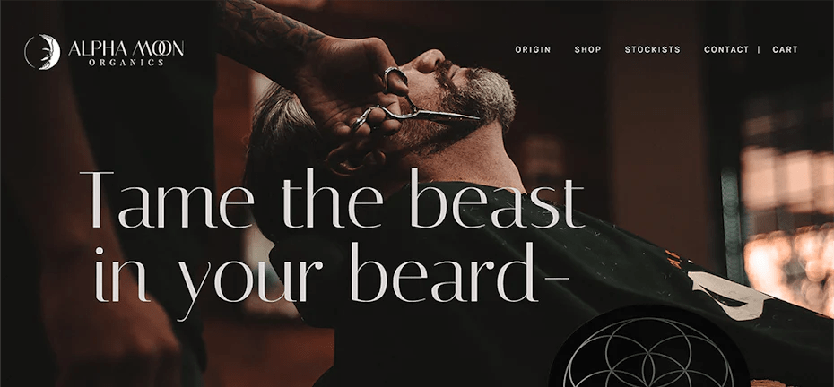 Website design that uses bold typography
