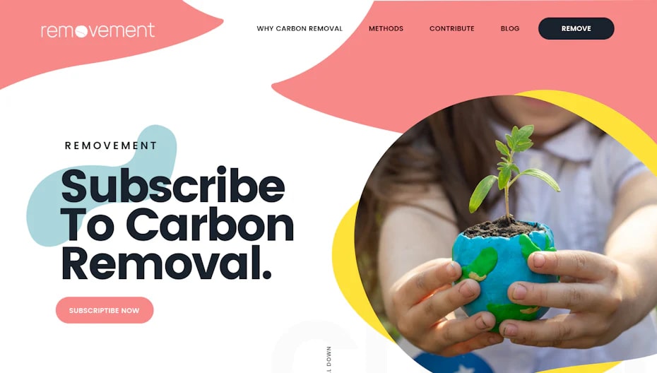 Website design with abstract elements