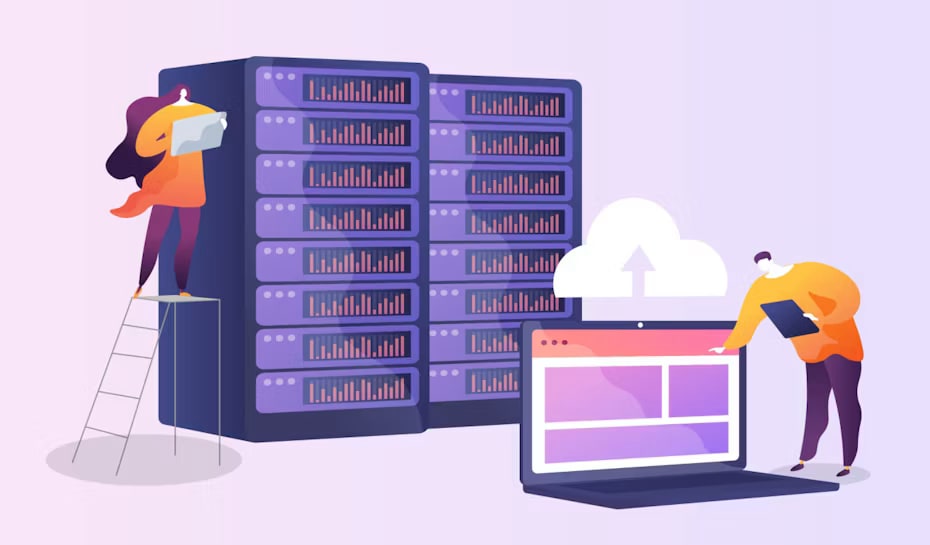 Abstract, illustrated interpretation of back-end developers’ work