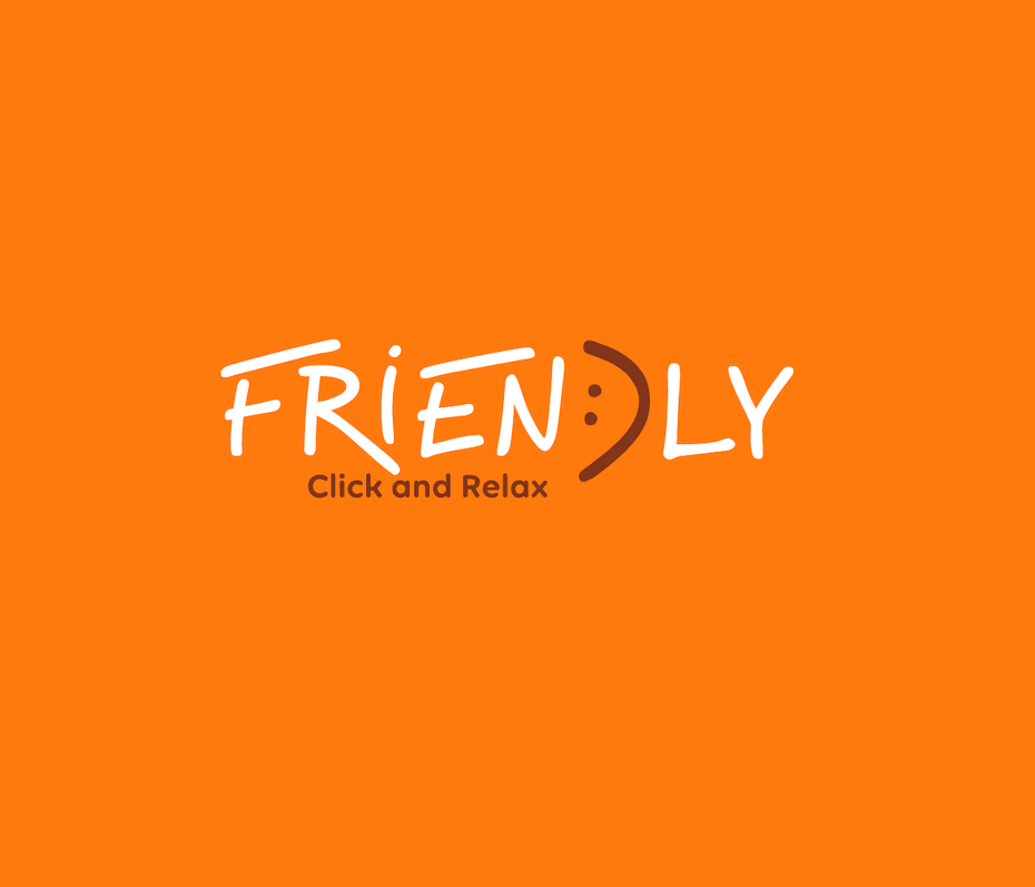 Logo color meaning: orange happy logo design