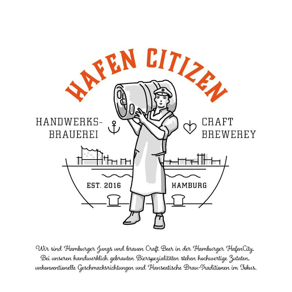 Logo color meaning: orange logo design for craft brewery