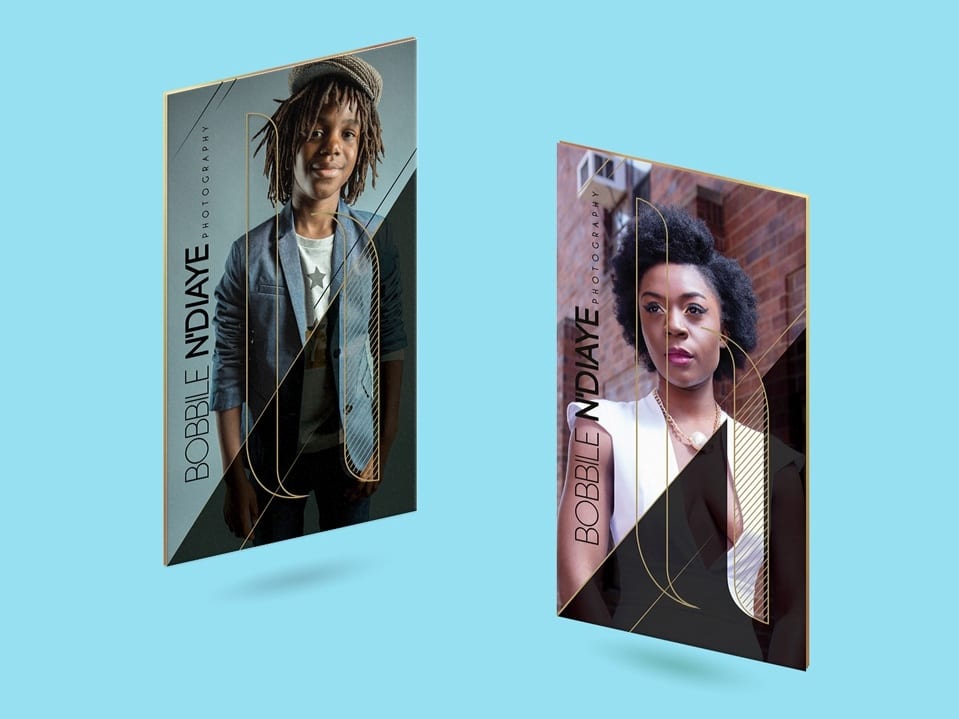 Business card with photos