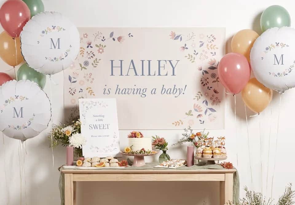 virtual baby shower decorations
