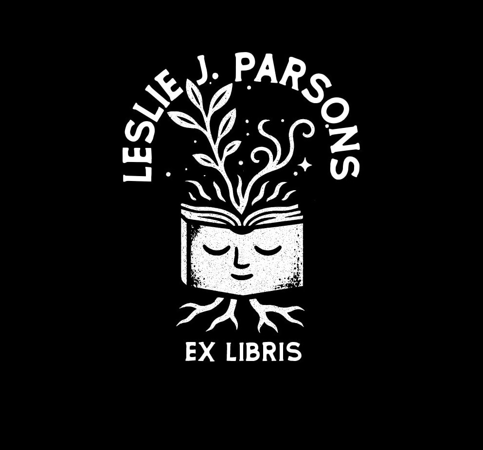 sapling growing out of book with smiling expression