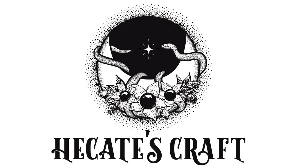 Greek mythology-inspired logo in monochrome for craft brand