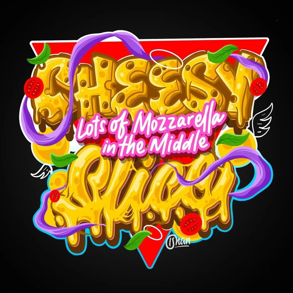 Grafische Graffiti-Schriftart für eine Illustration