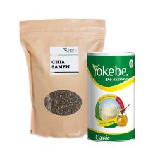 Yokebe Classic Pulver (480g) + Vitafy Essentials Chia Samen (1000g)