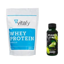 Wunder Syrup (265ml) + vitafy essentials Whey Protein Essentials (1000g)