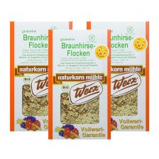 3 x Braunhirse-Flocken bio (3x250g)