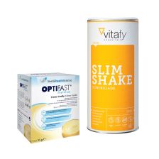 Optifast Home Creme Vanille (8x55g) + vitafy essentials Slim Shake Neutral (500g)