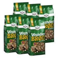 6 x Bio Backmischung Wunderbrød mit Nüssen (6x600g)