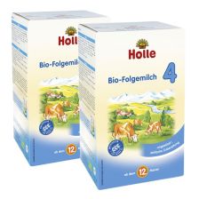 2 x Holle Bio Folgemilch 4 ab dem 12. Monat (2x600g)