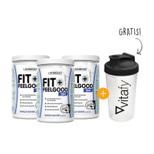 3 x Fit+Feelgood Mahlzeitersatz SLIM (3x430g) + Vitafy Shaker (600ml) gratis!
