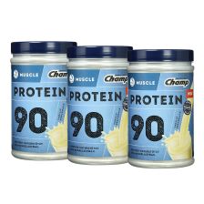 3 x Muscle Protein 90 Shake - Vanille (3x390g)